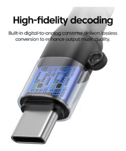 Adaptateur USB C jack 3,5 mm pour casque, puce audio intégrée, vue principale