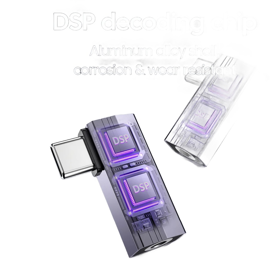 Adaptateur USB C jack a double entree pour telephone et PC Adaptateur USB C jack a double entree pour telephone et PC, vue principale