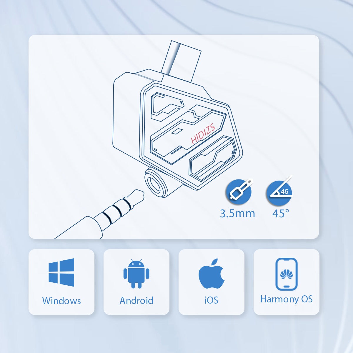 Adaptateur USB C jack avec convertisseur audio dédié Adaptateur USB C jack avec convertisseur audio dédié, vue de face