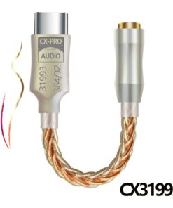 Adaptateur USB C jack avec convertisseur haute resolution, vue de face