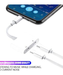 Adaptateur USB c jack avec seconde sortie de type C, vue de face