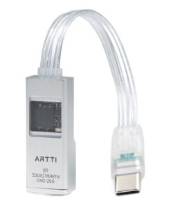 Adaptateur USB C jack, décodeur audio portable, vue de face