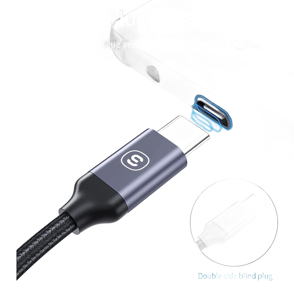 Adaptateur USB C jack en cordon audio auxiliaire Adaptateur USB C jack en cordon audio auxiliaire, vue de trois quarts