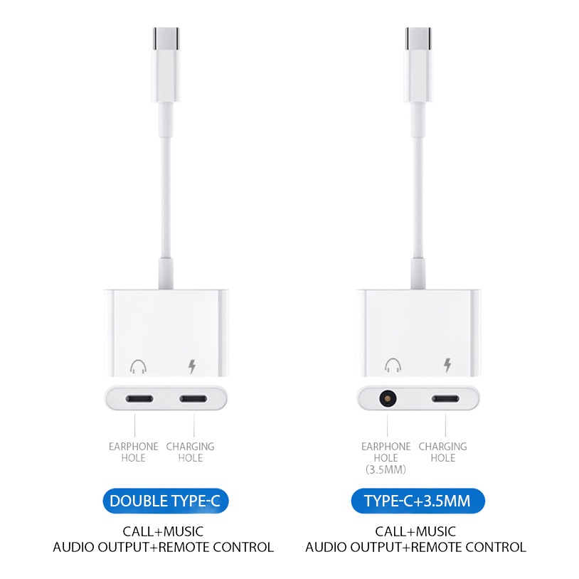 Adaptateur USB C jack et charge 2 en 1 pour musique et appels Adaptateur USB C jack et charge 2 en 1 pour musique et appels, vue principale