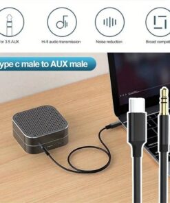Adaptateur USB c jack pour autoradio et enceinte, vue principale