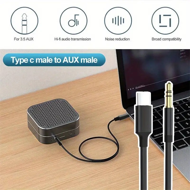 Adaptateur USB c jack pour autoradio et enceinte Adaptateur USB c jack pour autoradio et enceinte, vue principale