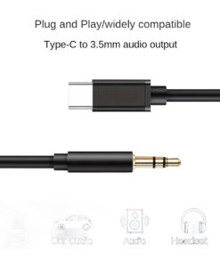 Adaptateur USB c jack pour autoradio et enceinte, vue de face