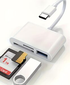 Adaptateur USB-C, lecteur de carte mémoire USB-C vers SD/TF 3-en-1, vue principale