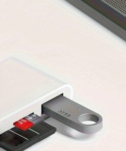 Adaptateur USB-C, lecteur de carte mémoire USB-C vers SD/TF 3-en-1, vue de face