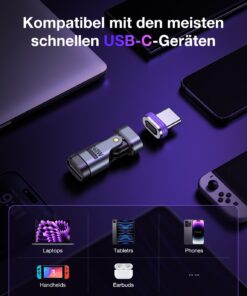 Adaptateur USB-C magnétique 240 W à 16 broches, detail