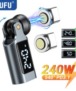 Adaptateur USB-C magnétique 9 broches avec afficheur, vue principale