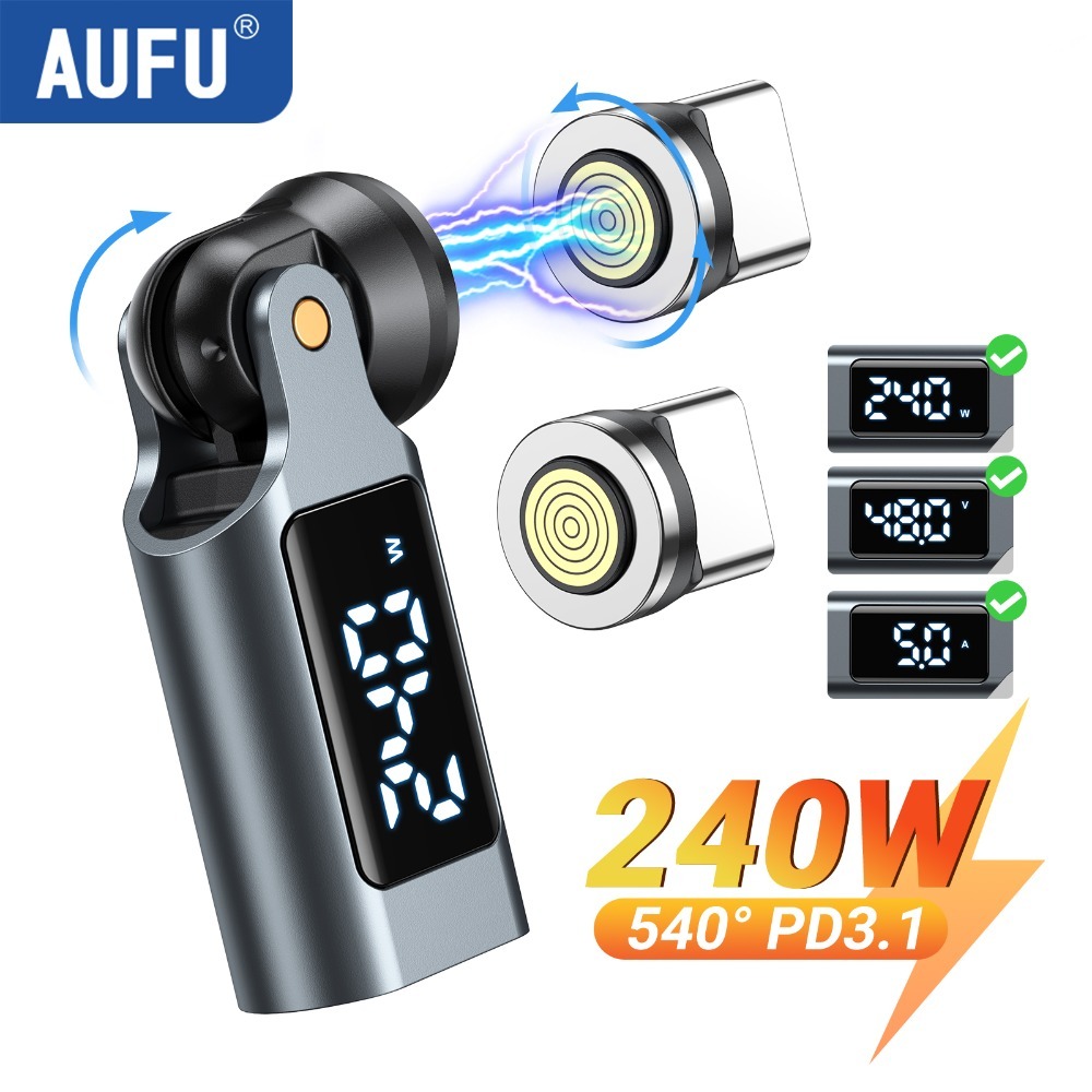 Adaptateur USB-C magnétique 9 broches avec afficheur Adaptateur USB-C magnétique 9 broches avec afficheur, vue principale