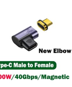 Adaptateur USB-C magnetique detachable en 40 Gbit, vue de face