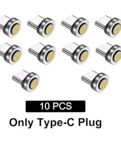 Adaptateur USB-C magnétique en embouts, lot de 10 pièces, vue de trois quarts