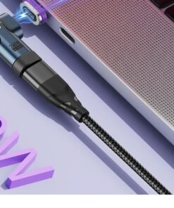 Adaptateur USB-C Magnétique USB-C Femelle vers Type-C Mâle 240W, vue de trois quarts