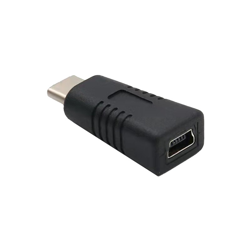 Adaptateur USB-C male vers mini USB femelle universel Adaptateur USB-C male vers mini USB femelle universel, vue de face