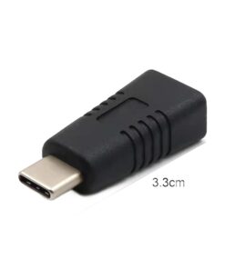 Adaptateur USB-C male vers mini USB femelle universel, vue arriere