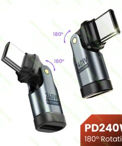 Adaptateur USB-C OTG rotatif à 180 degrés, vue principale