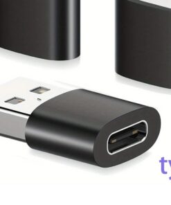 Adaptateur USB-C, pack de 3 Adaptateurs USB-A vers USB-C, Charge Rapide, vue de trois quarts