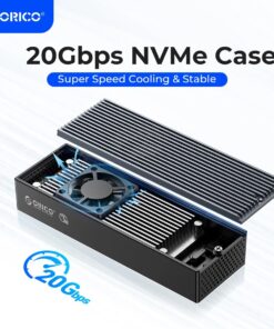 Adaptateur USB-C pour disque NVME avec ventilateur intégré, vue principale