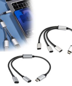 Adaptateur USB-C répartiteur, deux ou trois ports, detail