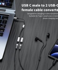 Adaptateur USB-C répartiteur, deux ou trois ports, vue arriere