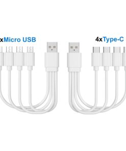 Adaptateur USB-C séparateur 4 en 1, câble court, vue principale