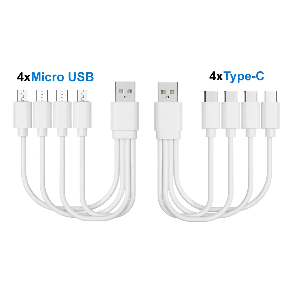 Adaptateur USB-C séparateur 4 en 1, câble court Adaptateur USB-C séparateur 4 en 1, câble court, vue principale