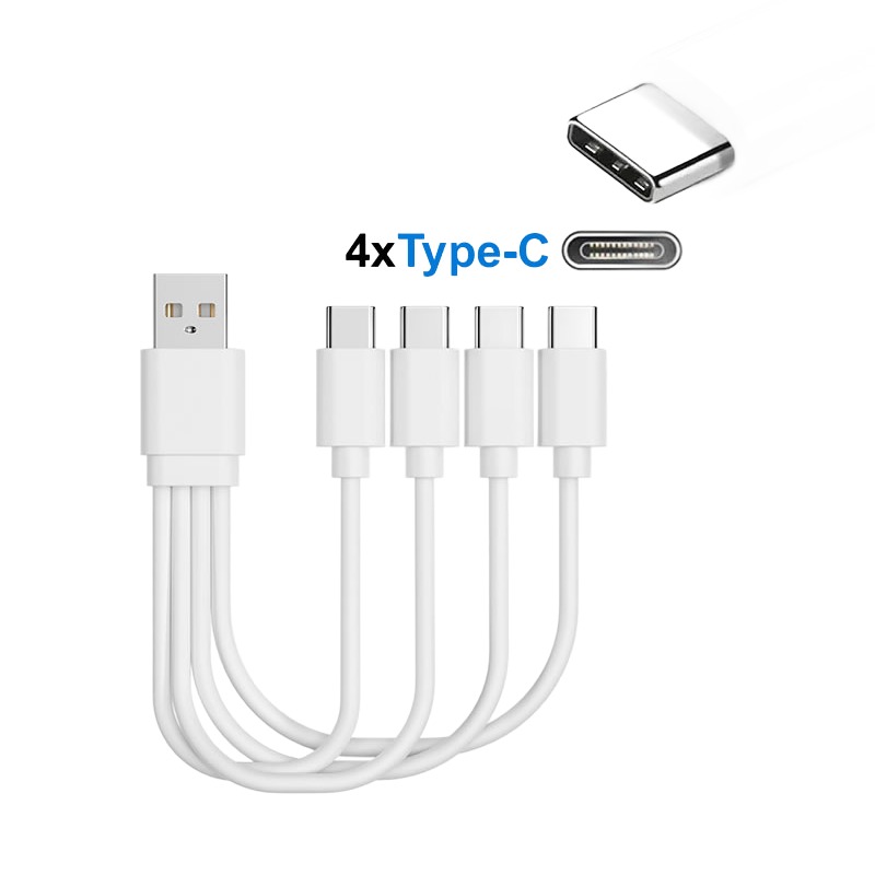 Adaptateur USB-C séparateur 4 en 1, câble court Adaptateur USB-C séparateur 4 en 1, câble court, detail