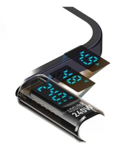 Adaptateur USB-C testeur de puissance avec écran numérique, vue principale