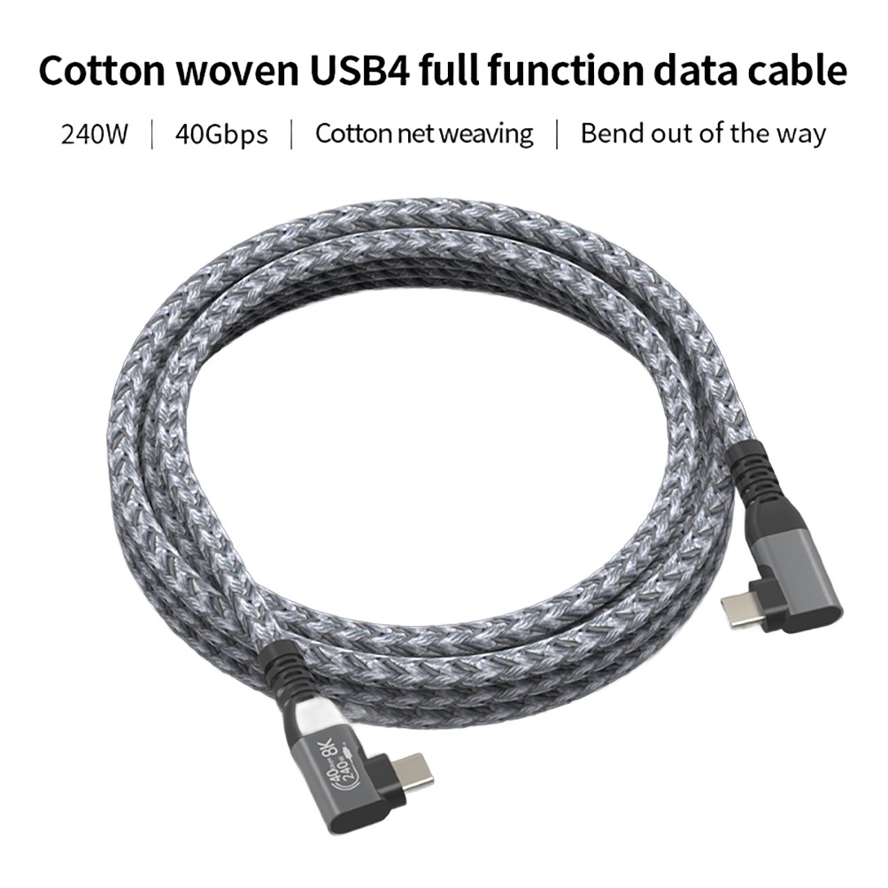 Adaptateur USB-C Thunderbolt coude a 90 degres Adaptateur USB-C Thunderbolt coude a 90 degres, vue principale