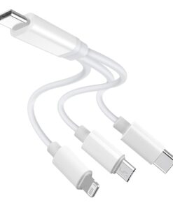 Adaptateur USB-C trois en un, cordon court de 20 cm, vue principale