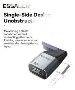 Adaptateur USB-C vers HDMI, DisplayPort ou VGA, vue de face