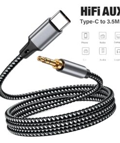 Adaptateur USB-C vers jack 3,5 mm avec convertisseur audio, vue principale