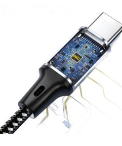 Adaptateur USB-C vers jack 3,5 mm avec convertisseur audio, vue de trois quarts