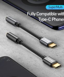 Adaptateur USB-C vers jack 3,5 mm pour casque filaire, vue de face