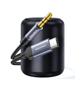Adaptateur USB-C vers jack en alliage d aluminium, vue de trois quarts