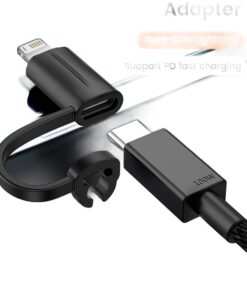Adaptateur USB-C vers Lightning, charge rapide 30 W, vue de face
