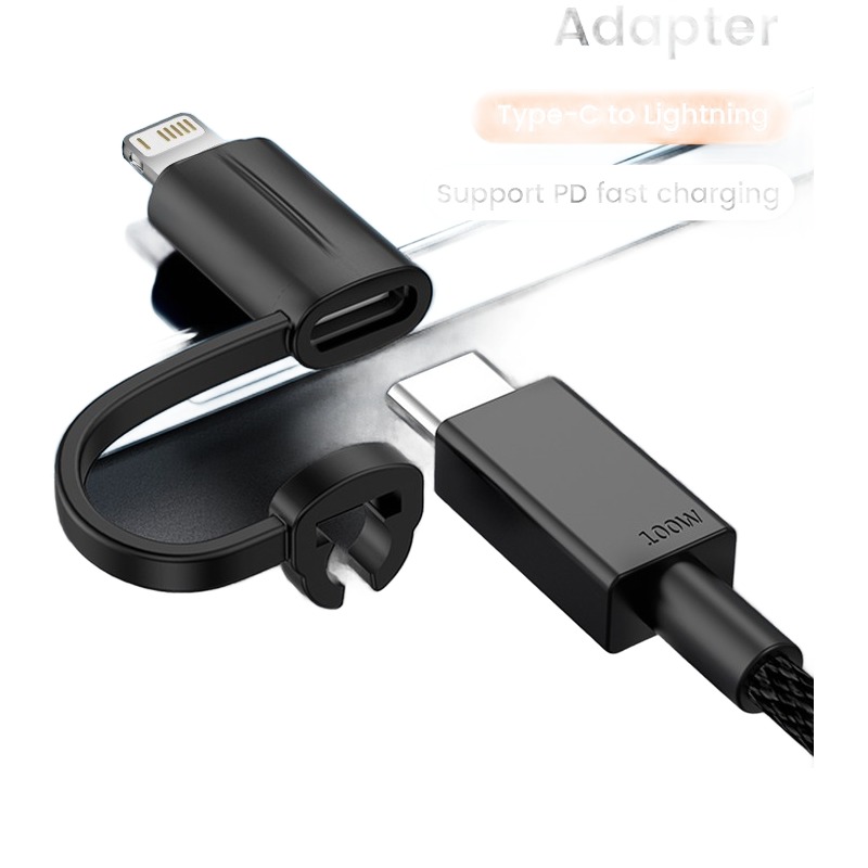 Adaptateur USB-C vers Lightning, charge rapide 30 W Adaptateur USB-C vers Lightning, charge rapide 30 W, vue de face