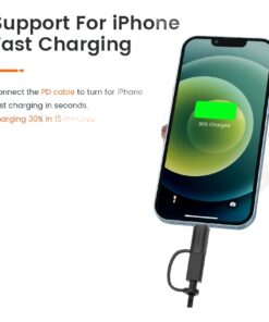 Adaptateur USB-C vers Lightning, charge rapide 30 W, detail