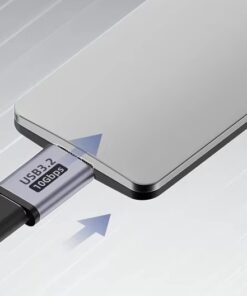 Adaptateur USB-C vers Micro B Mâle, Connecteur Type-C Femelle, vue arriere