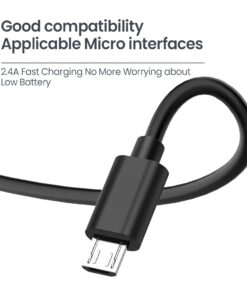 Adaptateur USB-C vers micro USB en câble, trois longueurs, vue de face
