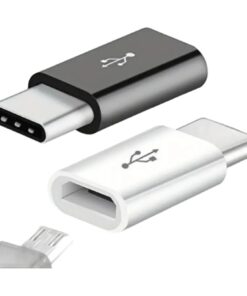 Adaptateur USB-C vers micro-USB femelle, lot de cinq, vue de face