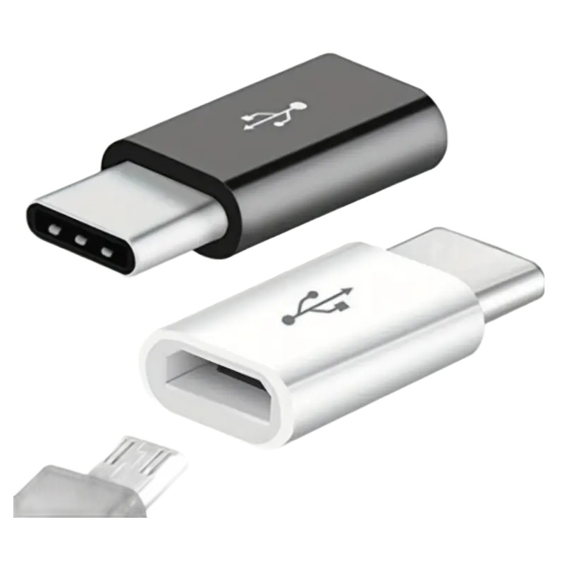 Adaptateur USB-C vers micro-USB femelle, lot de cinq Adaptateur USB-C vers micro-USB femelle, lot de cinq, vue de face