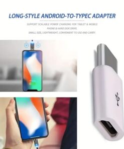 Adaptateur USB-C vers micro-USB femelle, lot de cinq, detail