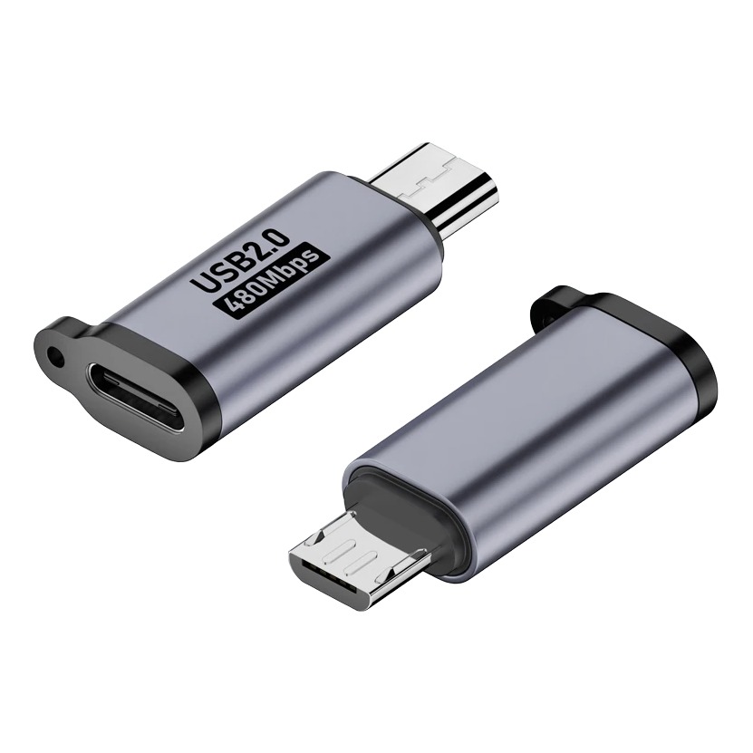 Adaptateur USB-C vers micro USB, mâle vers femelle Adaptateur USB-C vers micro USB, mâle vers femelle, vue principale