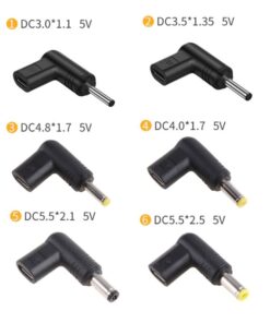 Adaptateur USB-C vers prise ronde, cinq tensions, detail