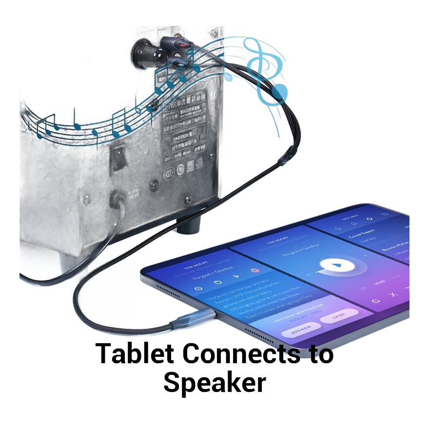 Adaptateur USB-C vers RCA pour amplificateur audio Adaptateur USB-C vers RCA pour amplificateur audio, vue principale