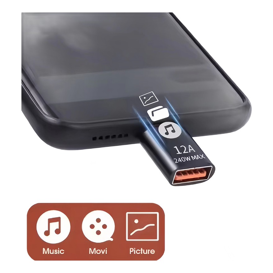 Adaptateur USB-C vers USB 3.0 avec témoin lumineux OTG Adaptateur USB-C vers USB 3.0 avec témoin lumineux OTG, vue principale