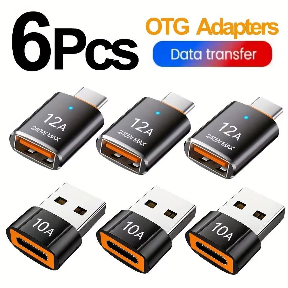 Adaptateur USB-C vers USB 3.0 avec témoin lumineux OTG Adaptateur USB-C vers USB 3.0 avec témoin lumineux OTG, vue de trois quarts